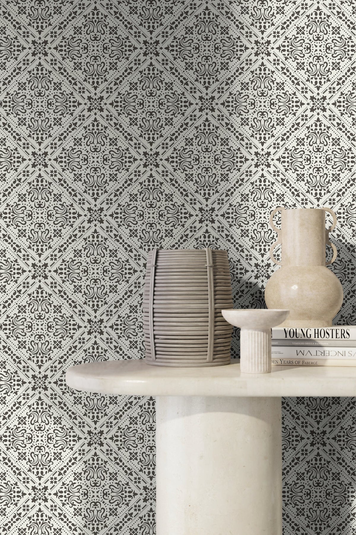 Marrakech Tile Geometric Wallpaper / Peel and Stick Wallpaper Removable Wallpaper Home Decor Wall Art Wall Decor Room Decor - C713