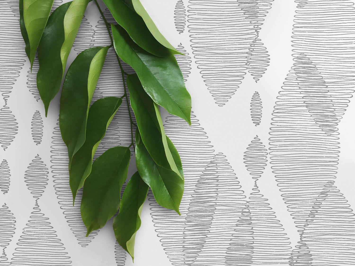 Elegant Textured Leaf Design Wallpaper - C765