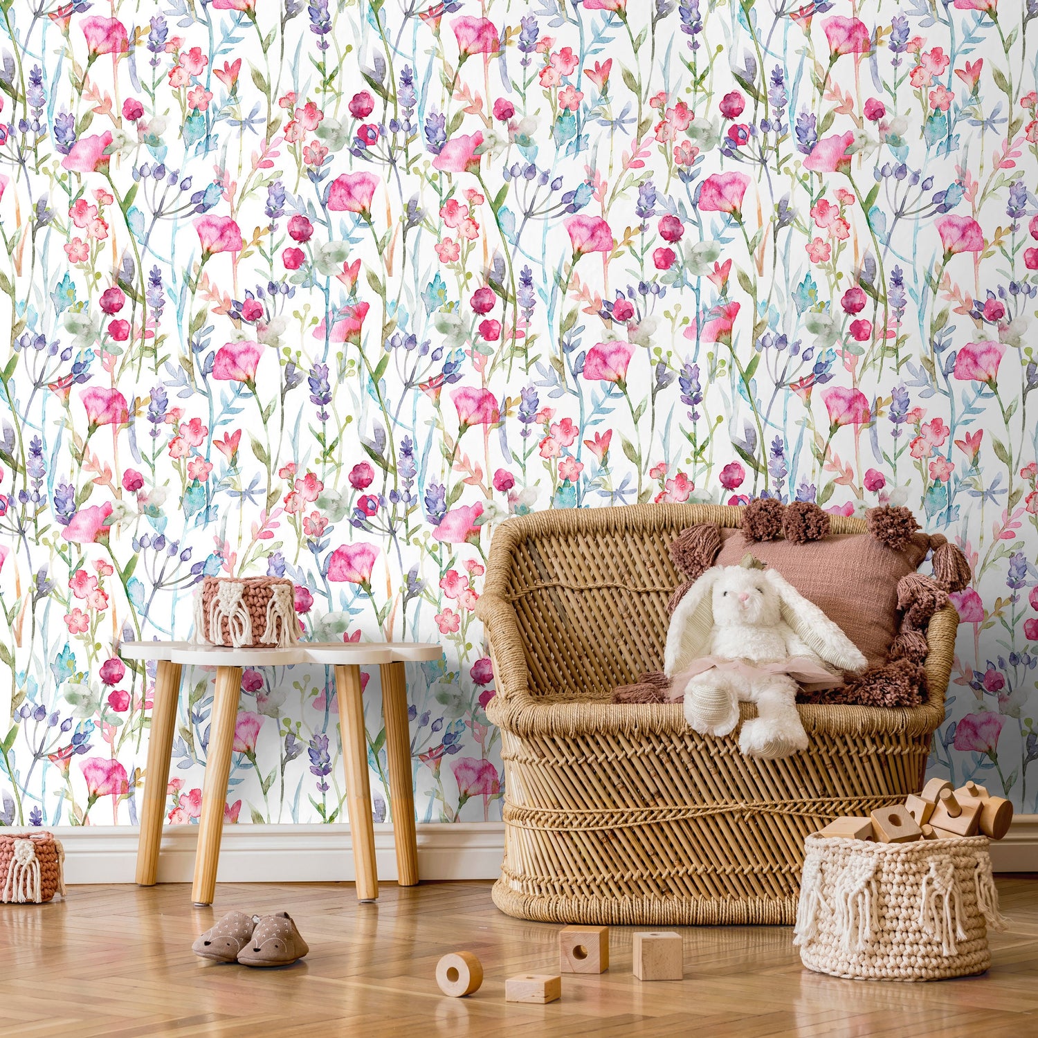 Watercolor Floral Harmony Wallpaper - C801