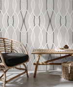 Gray Abstract Modern Wallpaper / Peel and Stick Wallpaper Removable Wallpaper Home Decor Wall Art Wall Decor Room Decor - C891