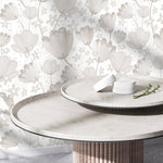 Neutral Floral Harmony Wallpaper - C912