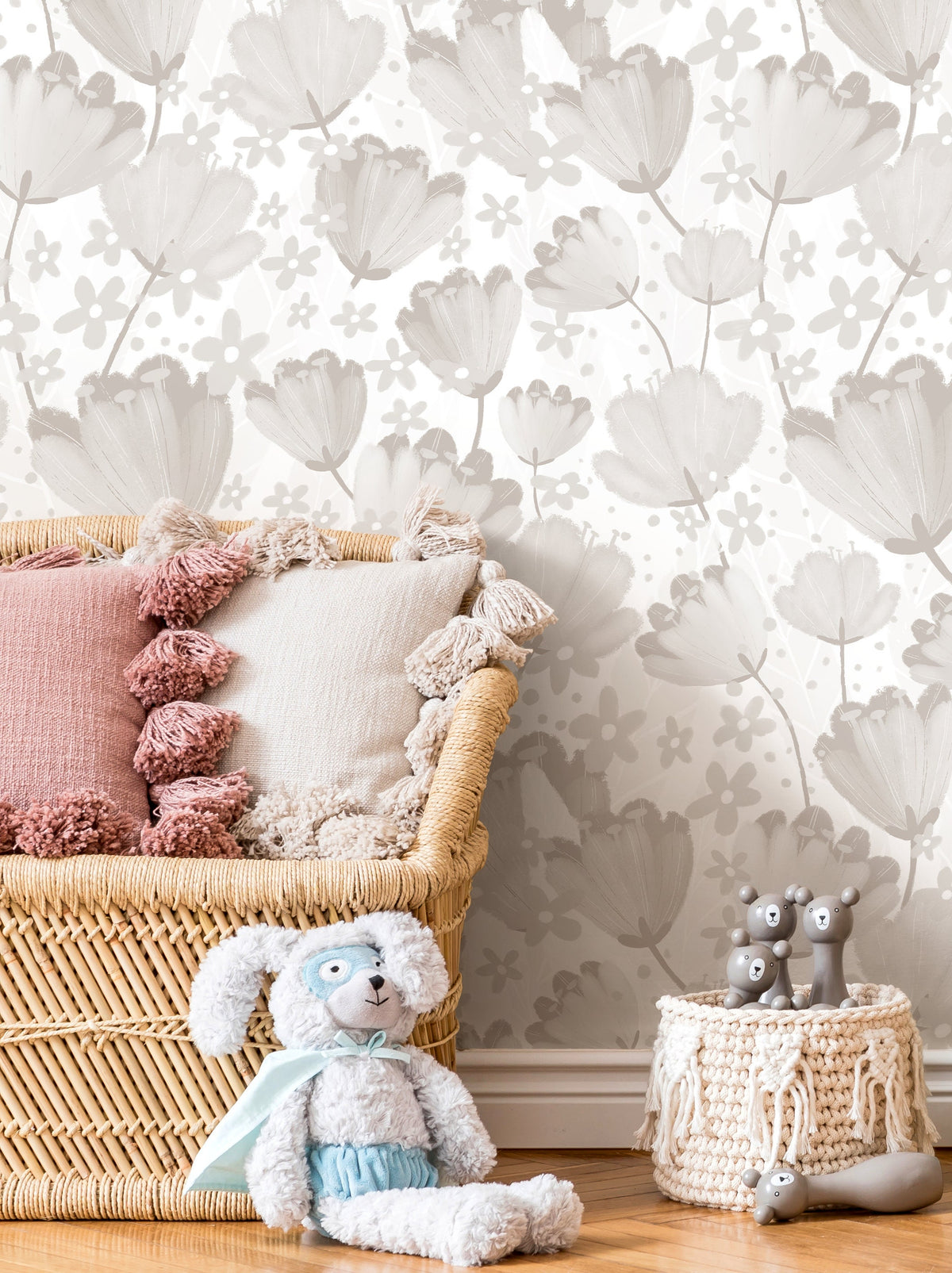 Neutral Floral Harmony Wallpaper - C912