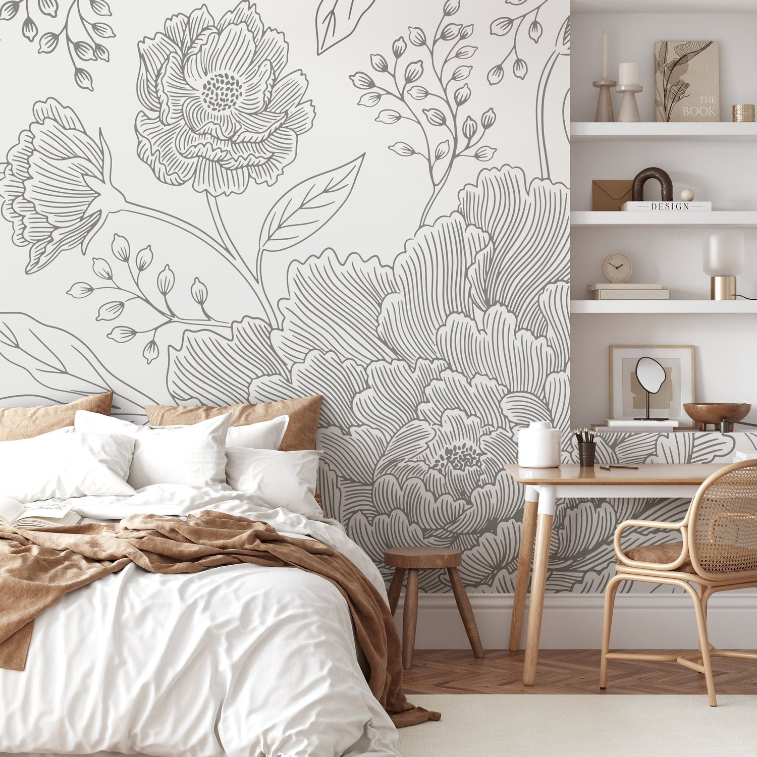 Elegant Floral Bliss Wallpaper - C924