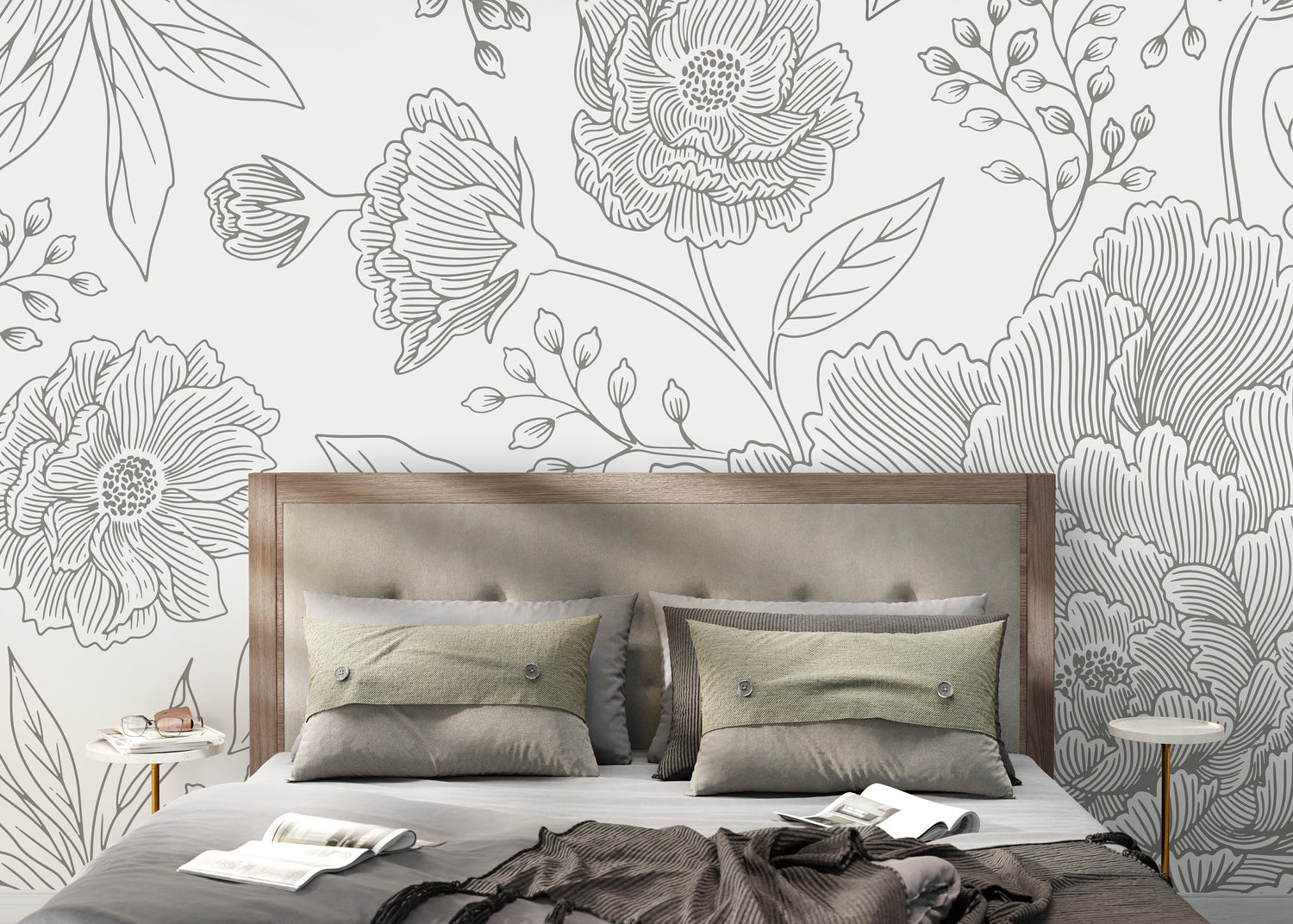 Elegant Floral Bliss Wallpaper - C924