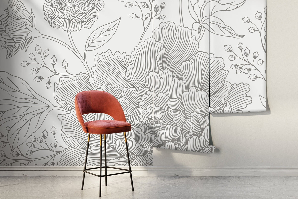 Elegant Floral Bliss Wallpaper - C924