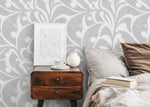 Gray Vintage Wallpaper / Peel and Stick Wallpaper Removable Wallpaper Home Decor Wall Art Wall Decor Room Decor - C621