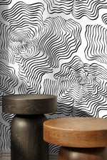 Abstract Topographic Lines Wallpaper - C628