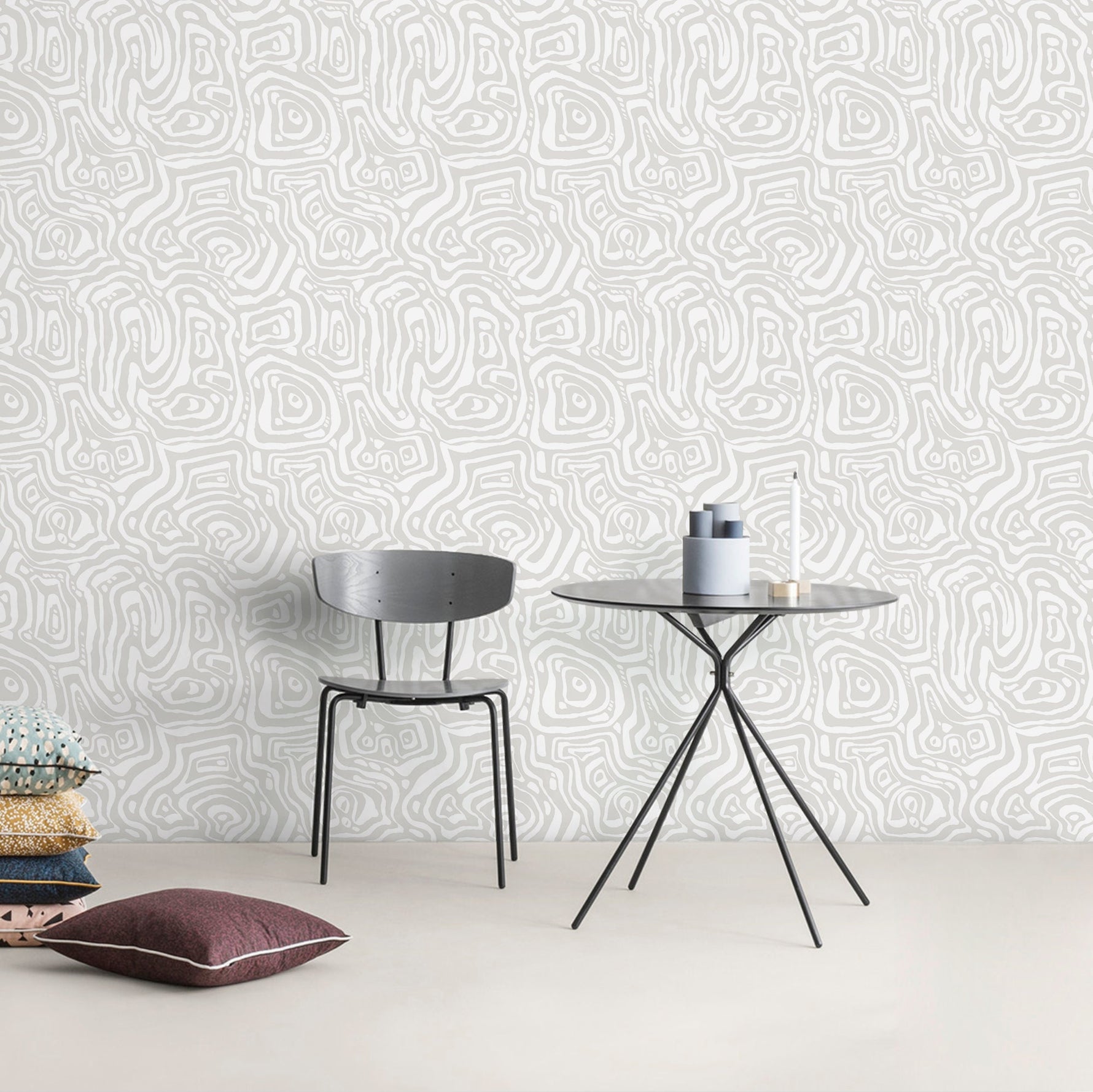 Abstract Contour Lines Wallpaper - C655