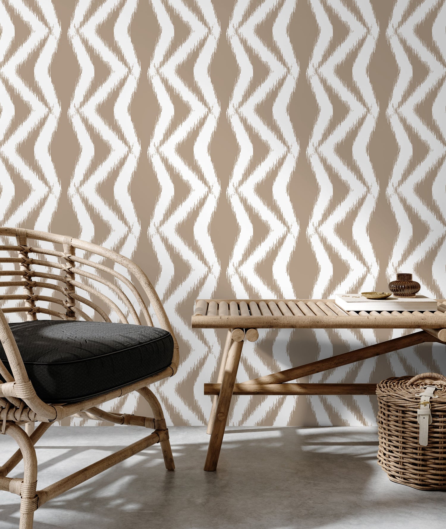 Modern Geometric Zigzag Wallpaper - C753