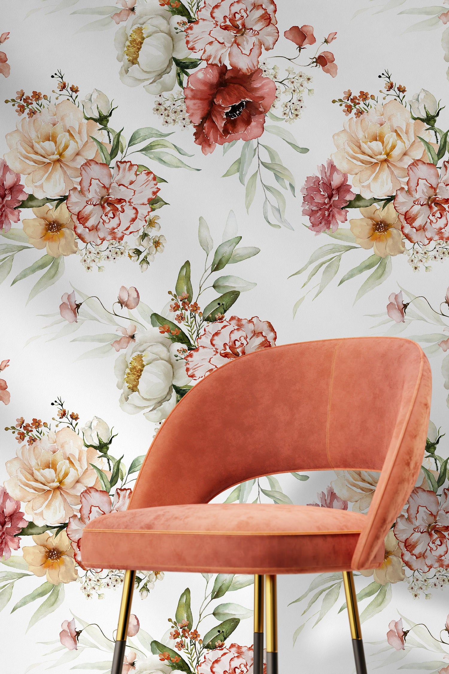 Elegant Floral Bouquet Wallpaper - C823