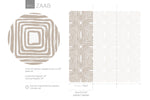 Warm Beige Paint Brushed Labyrinth Wallpaper Peel and Stick Removable Repositionable Minimalistic Abstract Boho Beige & White - ZAAB