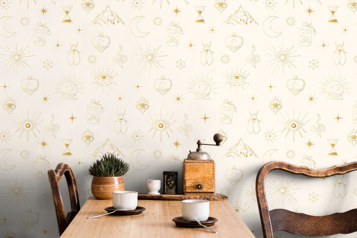 Mystique and Celestial Wallpaper Removable Peel and Stick Wallpaper Peel and Stick Wallpaper Moon and Butterfly - ZAAP