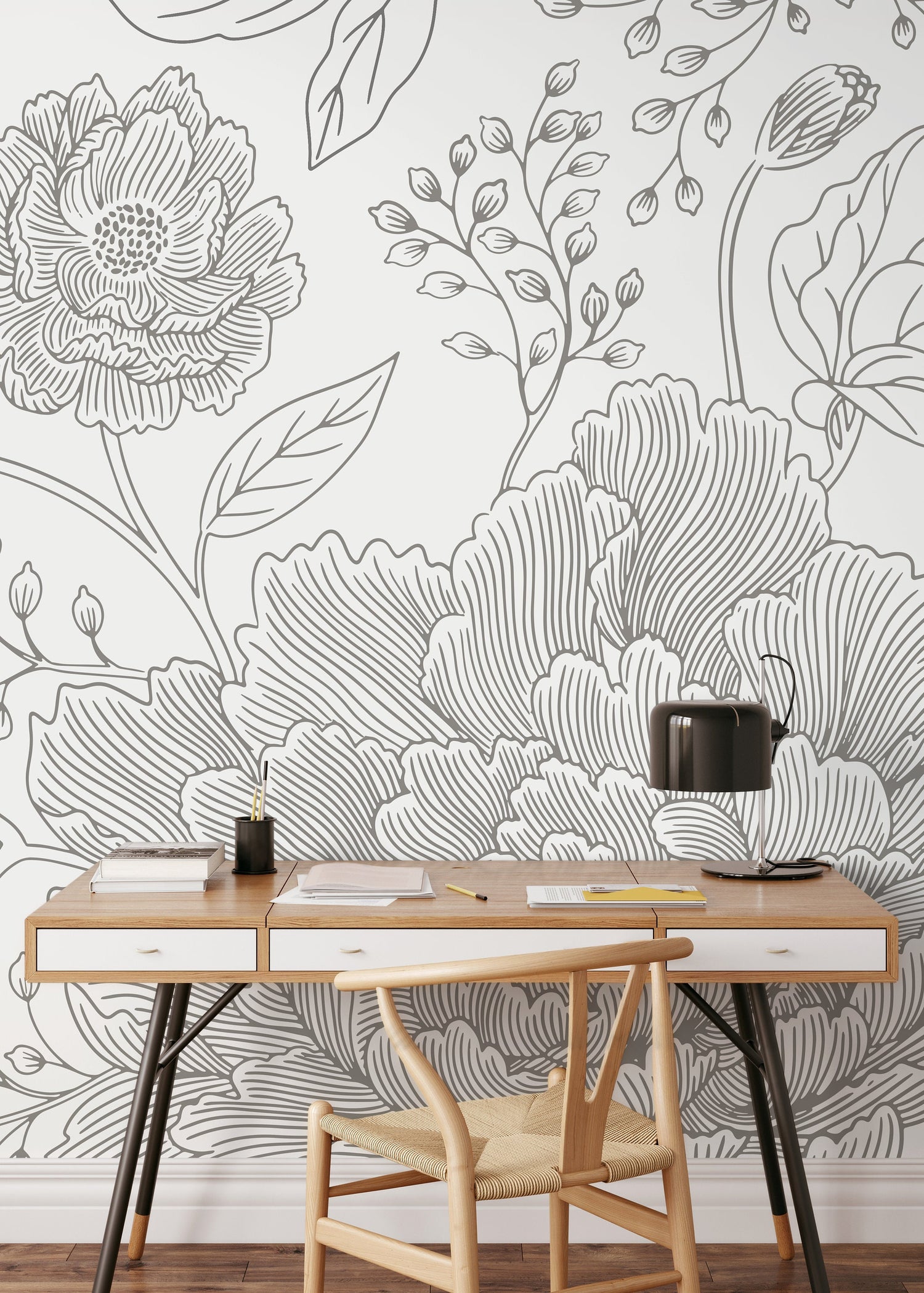 Elegant Floral Bliss Wallpaper - C924