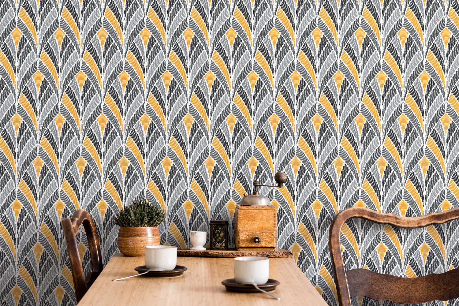 Modern Art Deco Wallpaper / Peel and Stick Wallpaper Removable Wallpaper Home Decor Wall Art Wall Decor Room Decor - D016