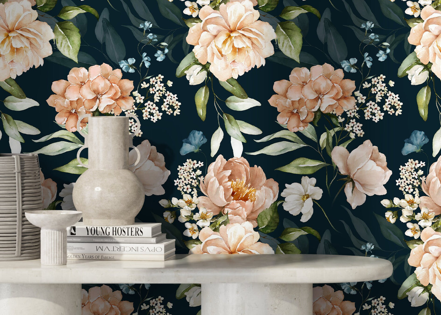 Elegant Floral Bloom Wallpaper - D021