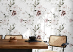 Neutral Vintage Peony Wallpaper / Peel and Stick Wallpaper Removable Wallpaper Home Decor Wall Art Wall Decor Room Decor - D023