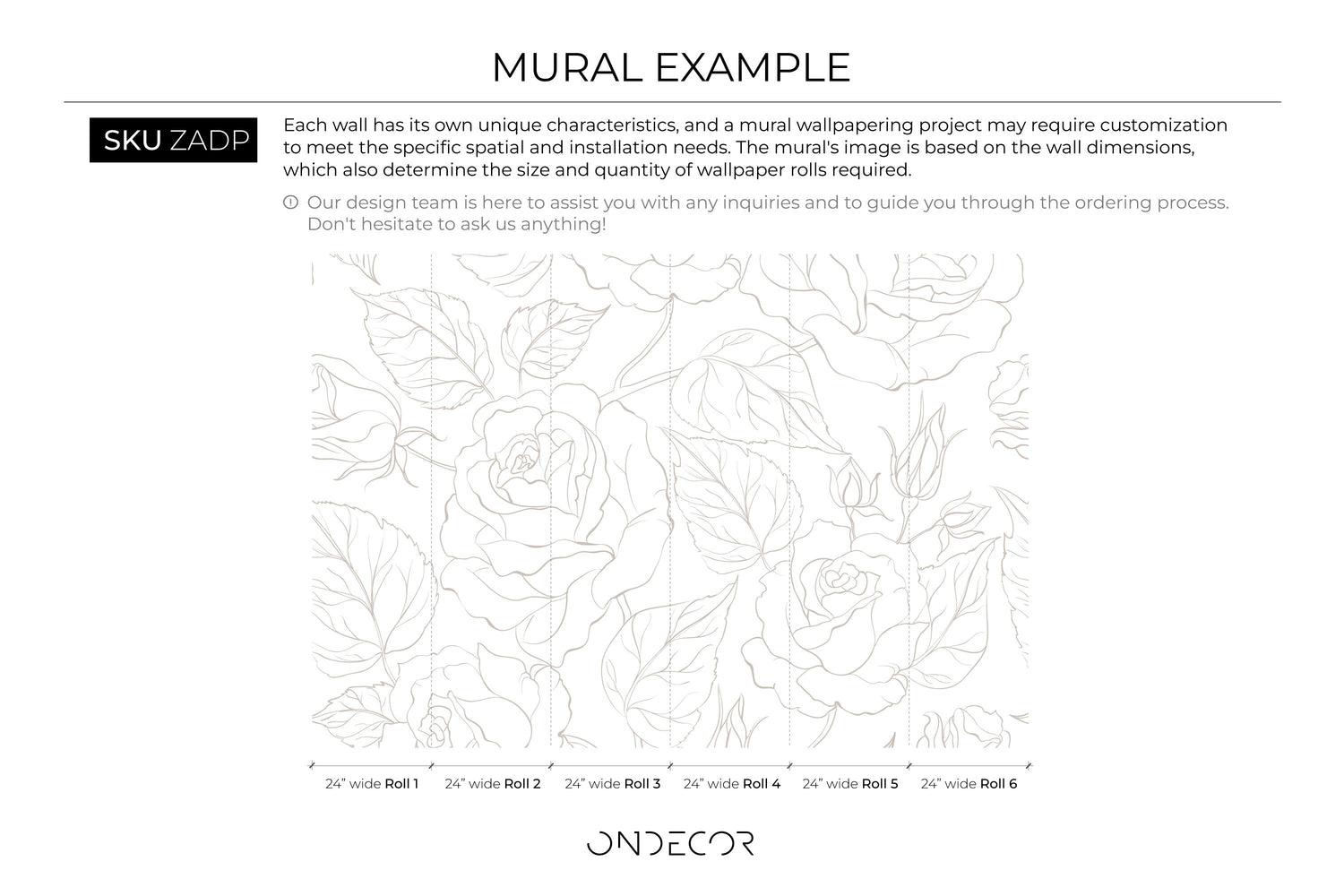 The Neutral Minimalist Peony Mural Mural Self Adhesive Large Scale Wallpaper Peony Floral Traditional Pre-pasted or Peel and Stick - ZADP