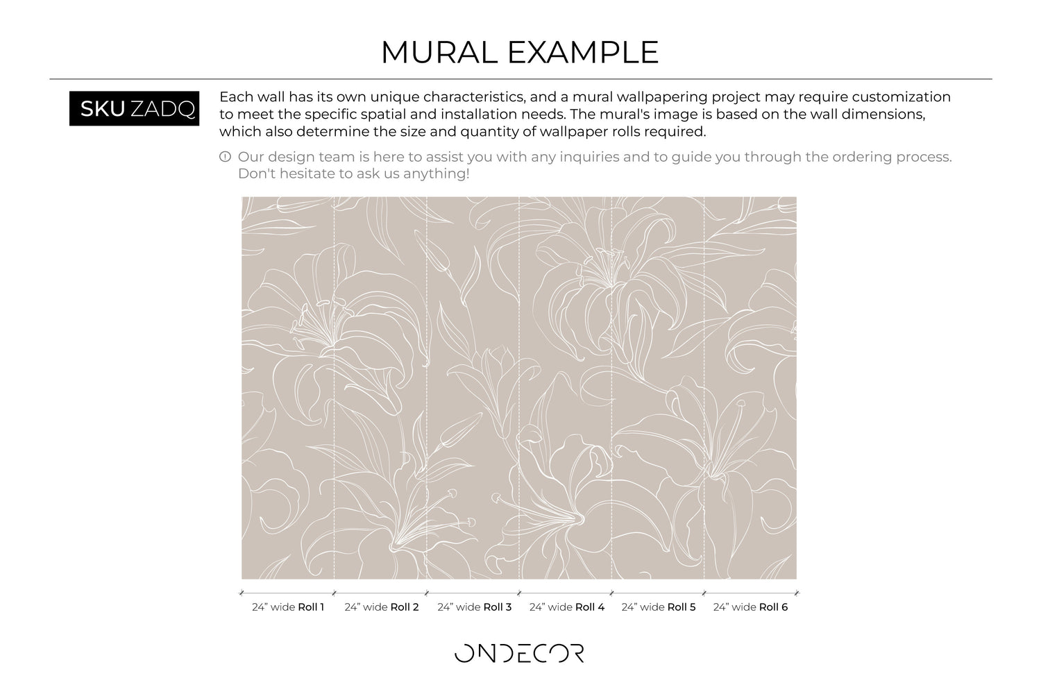 The Beige Minimalist Peony Mural Mural Self Adhesive Large Scale Wallpaper Peony Floral Traditional Pre-pasted or Peel and Stick - ZADQ