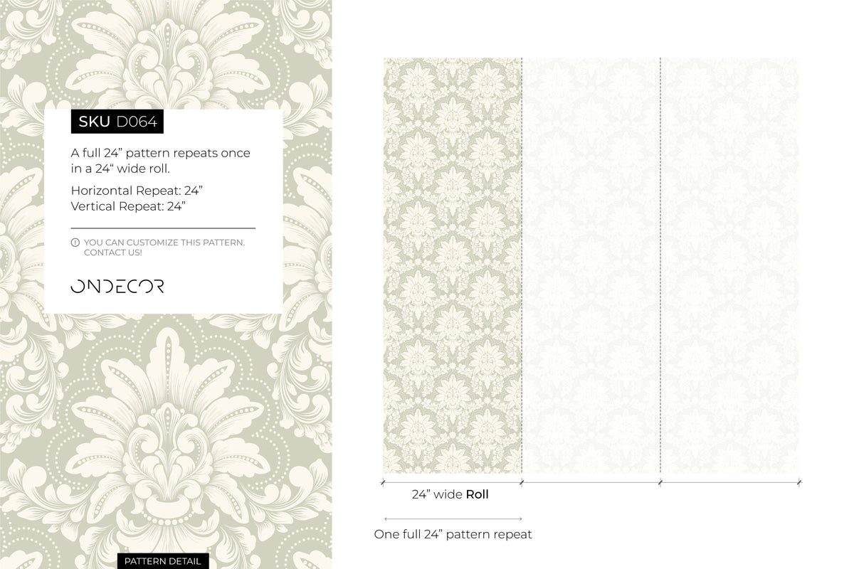 Elegant Floral Symphony Wallpaper - D064