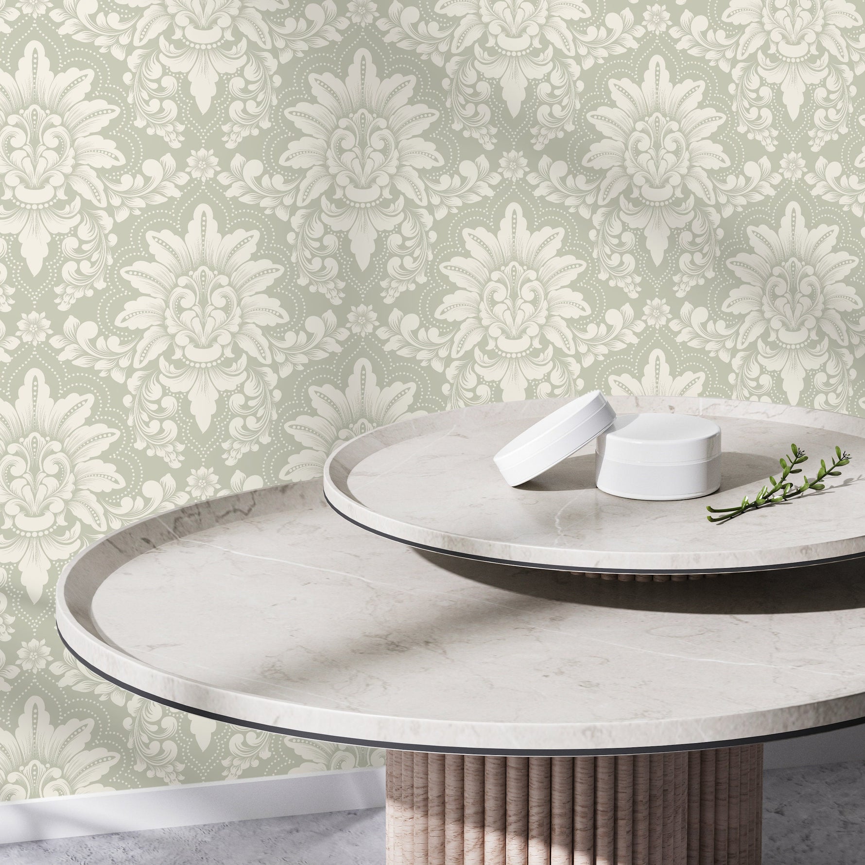 Elegant Floral Symphony Wallpaper - D064