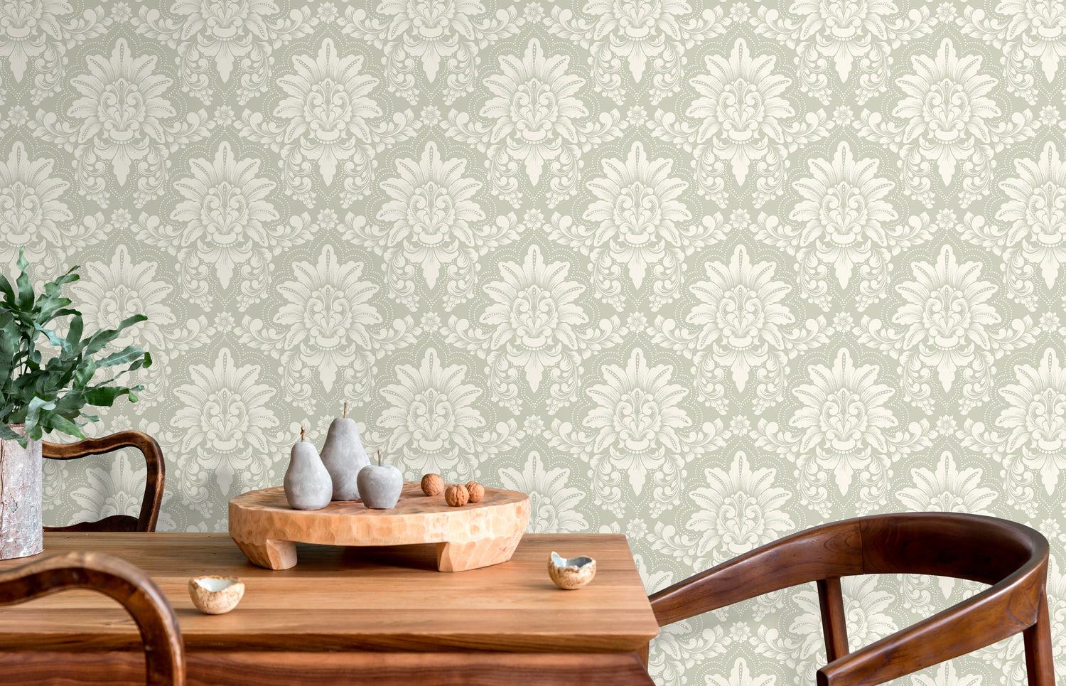 Elegant Floral Symphony Wallpaper - D064