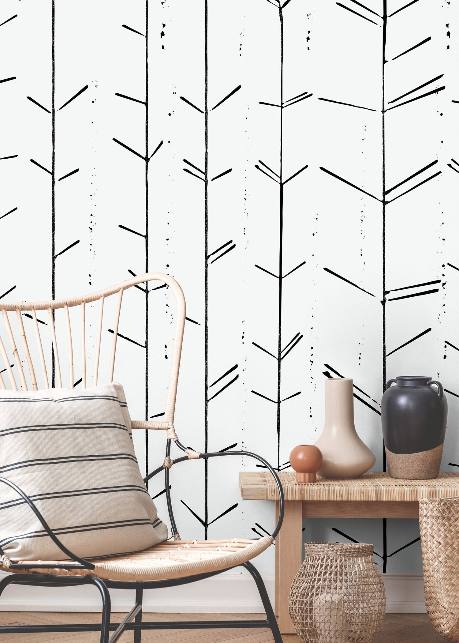 Wallpaper Peel and Stick Wallpaper Removable Wallpaper Home Decor Wall Art Wall Decor Room Decor / Minimalist Boho Wallpaper - C485