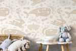 Mystique and Celestial Wallpaper Removable Peel and Stick Wallpaper, Peel and Stick Wallpaper Neutral Moon and Sun - ZABE