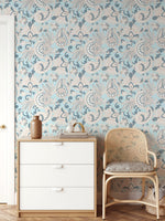 Elegant Floral Motif Wallpaper - D090