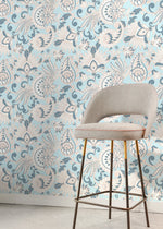 Elegant Floral Motif Wallpaper - D090