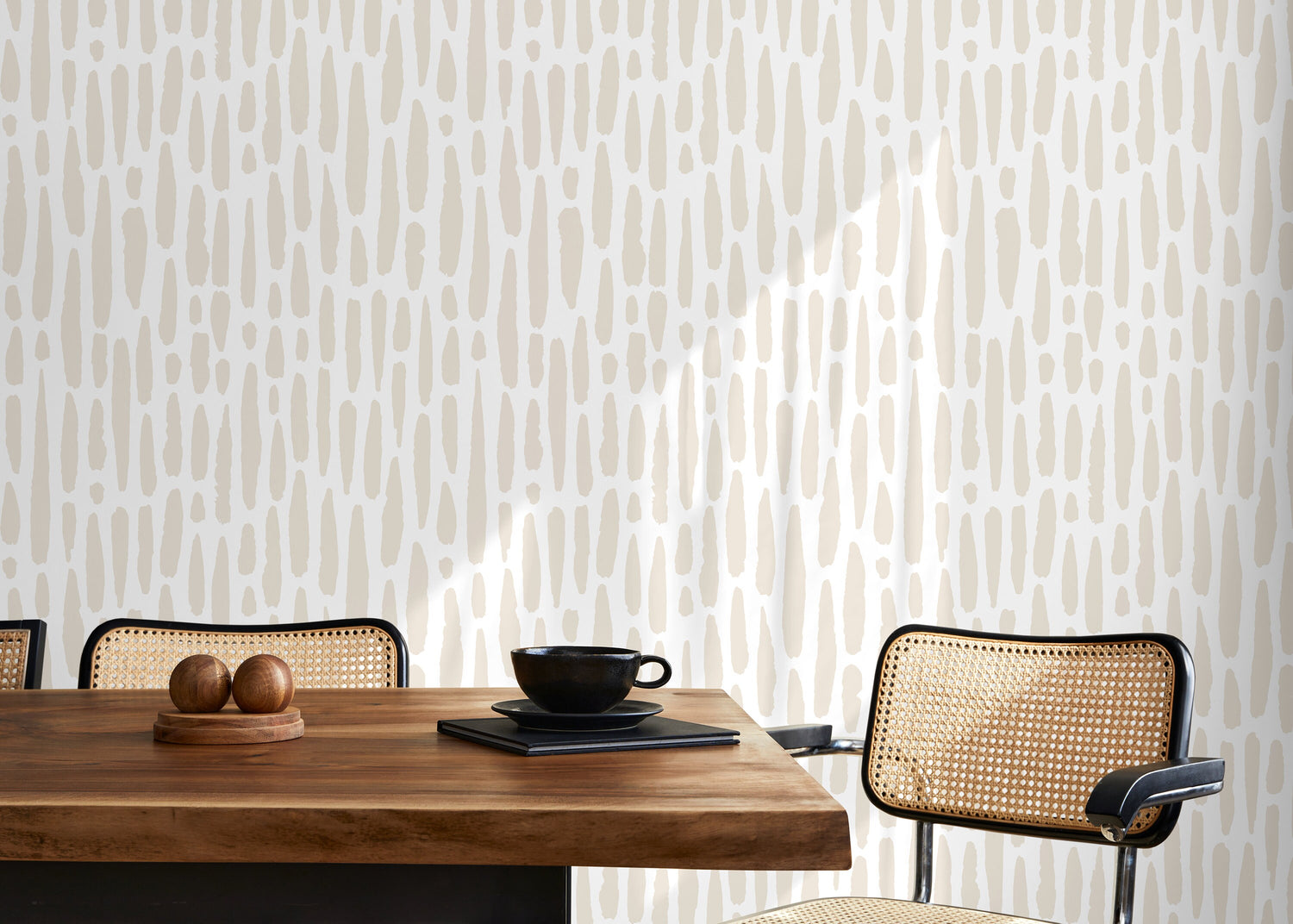 Paint Brush Dotted in Sand Wallpaper Abstract Removable and Repositionable Peel and Stick or Traditional Pre-pasted Wallpaper - ZACJ