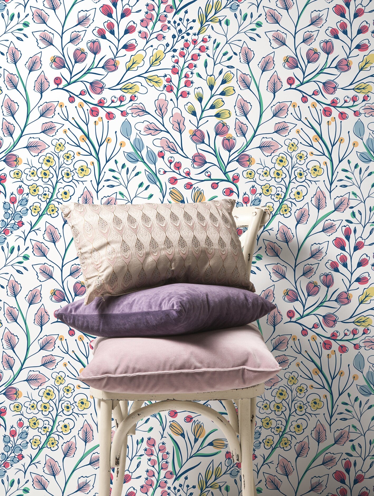 Floral Harmony Wallpaper - D146