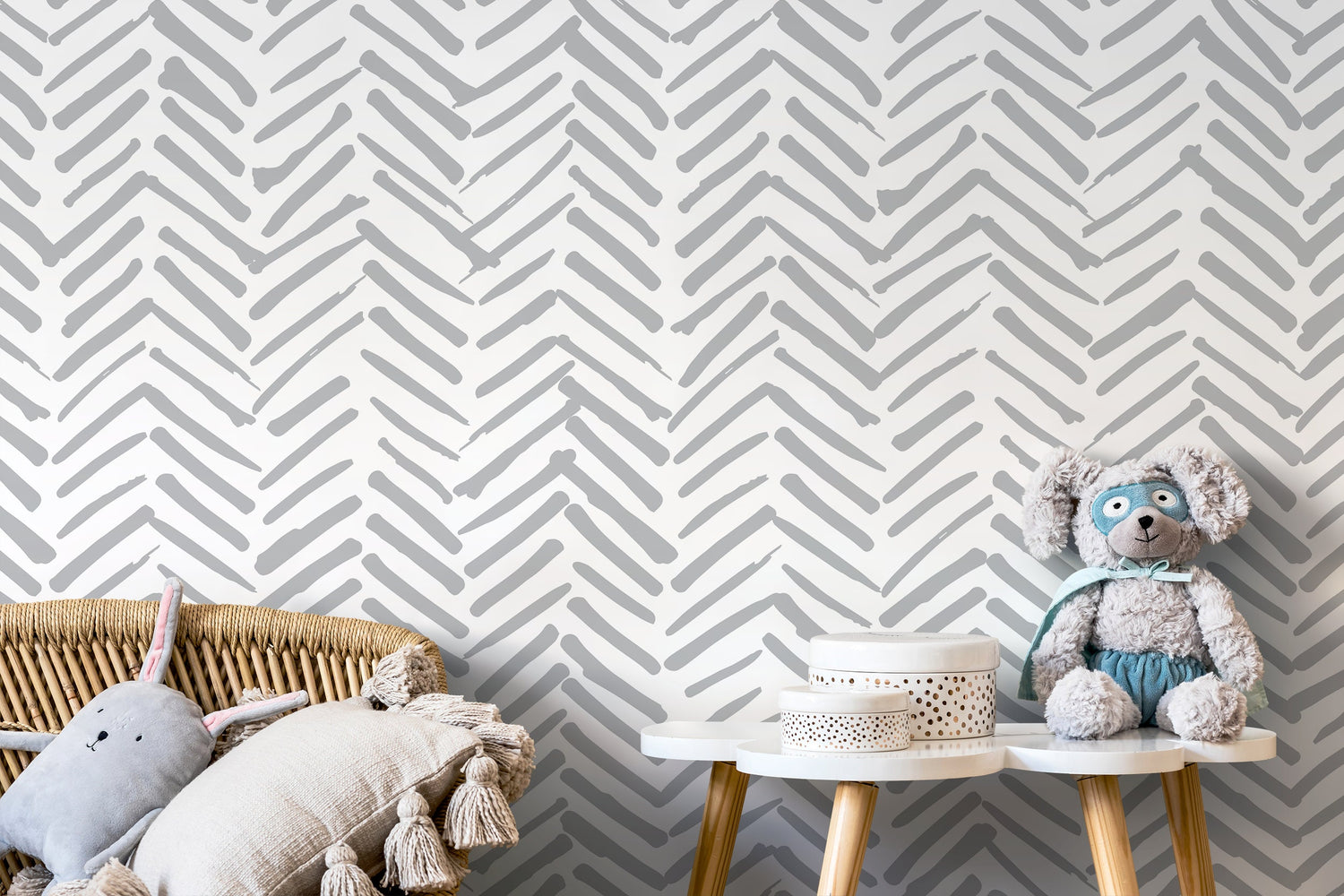 Removable Wallpaper Peel and Stick Wallpaper Wall Paper Wall Mural - Herringbone Wallpaper - A408