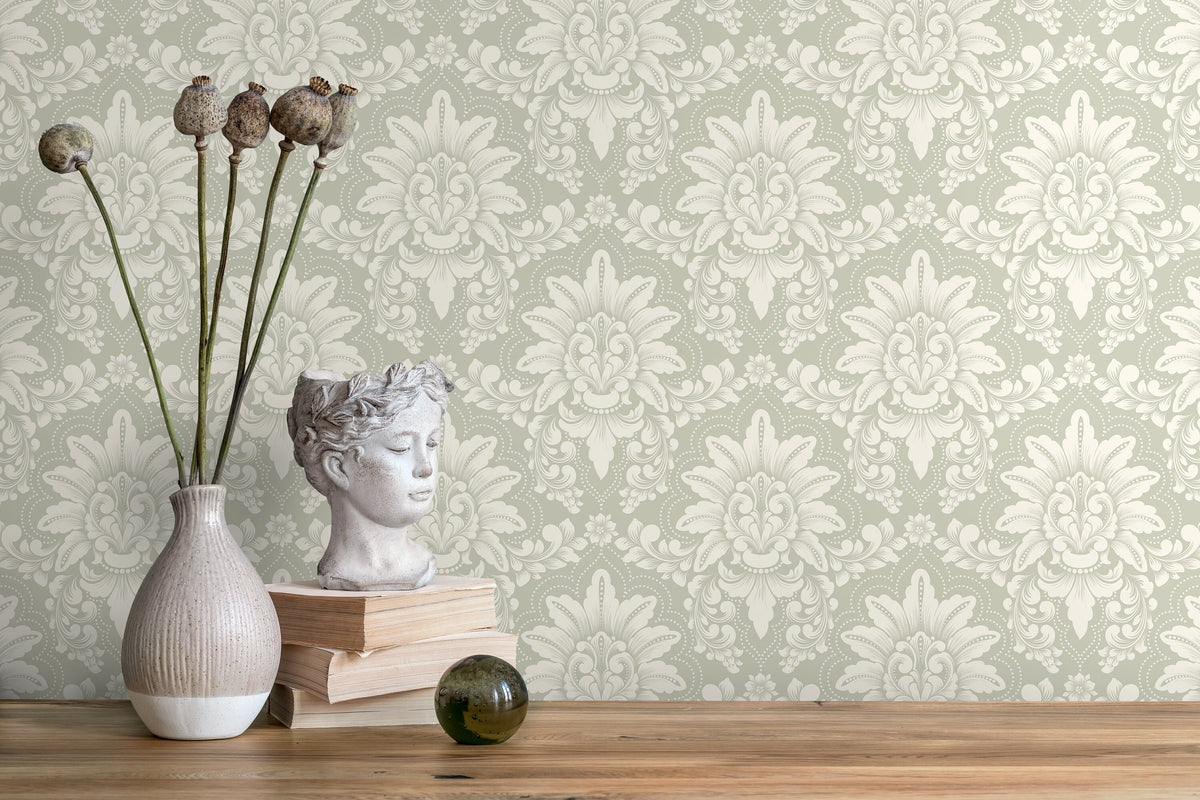 Elegant Floral Symphony Wallpaper - D064