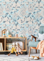 Elegant Floral Motif Wallpaper - D090