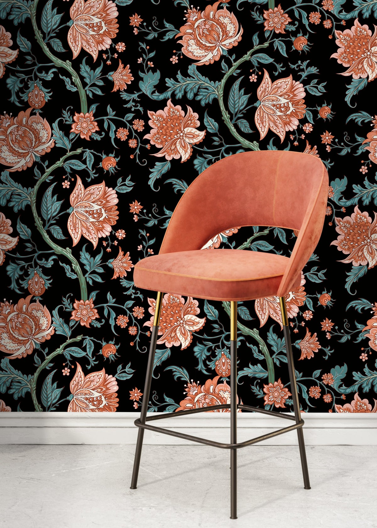 Elegant Floral Elegance Wallpaper - D129