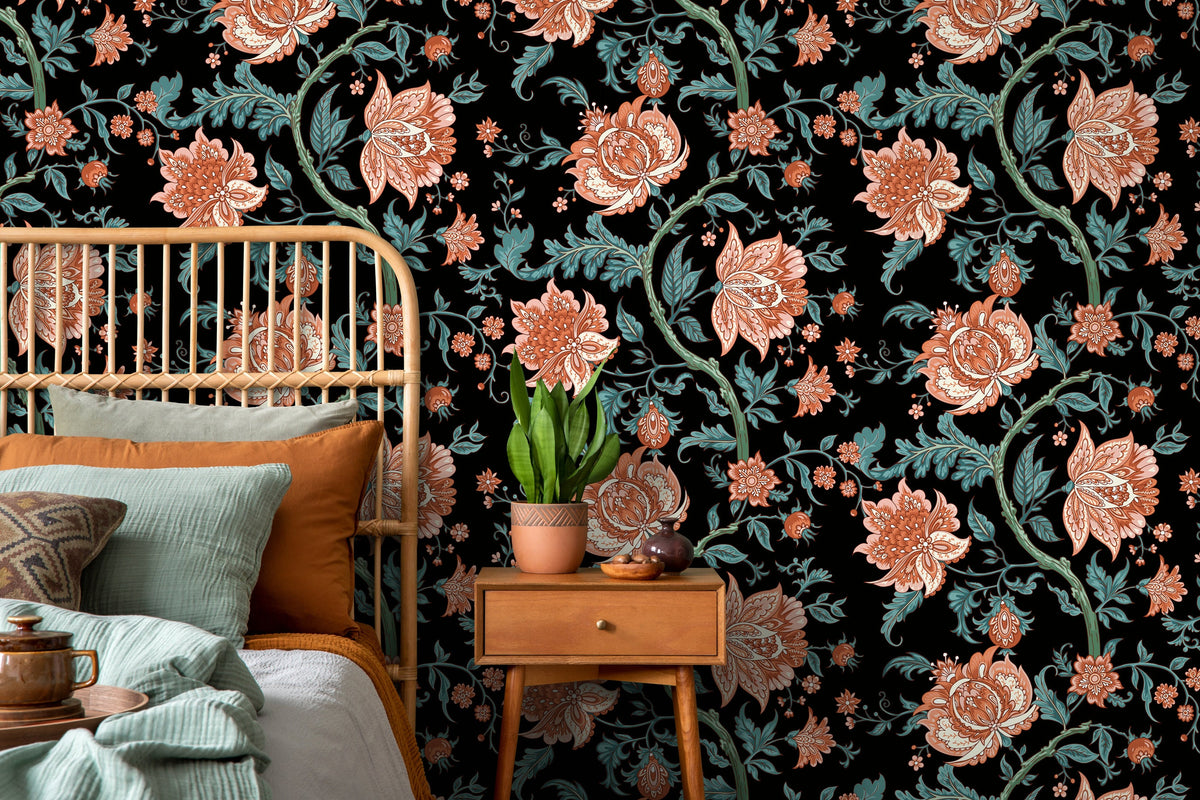 Elegant Floral Elegance Wallpaper - D129