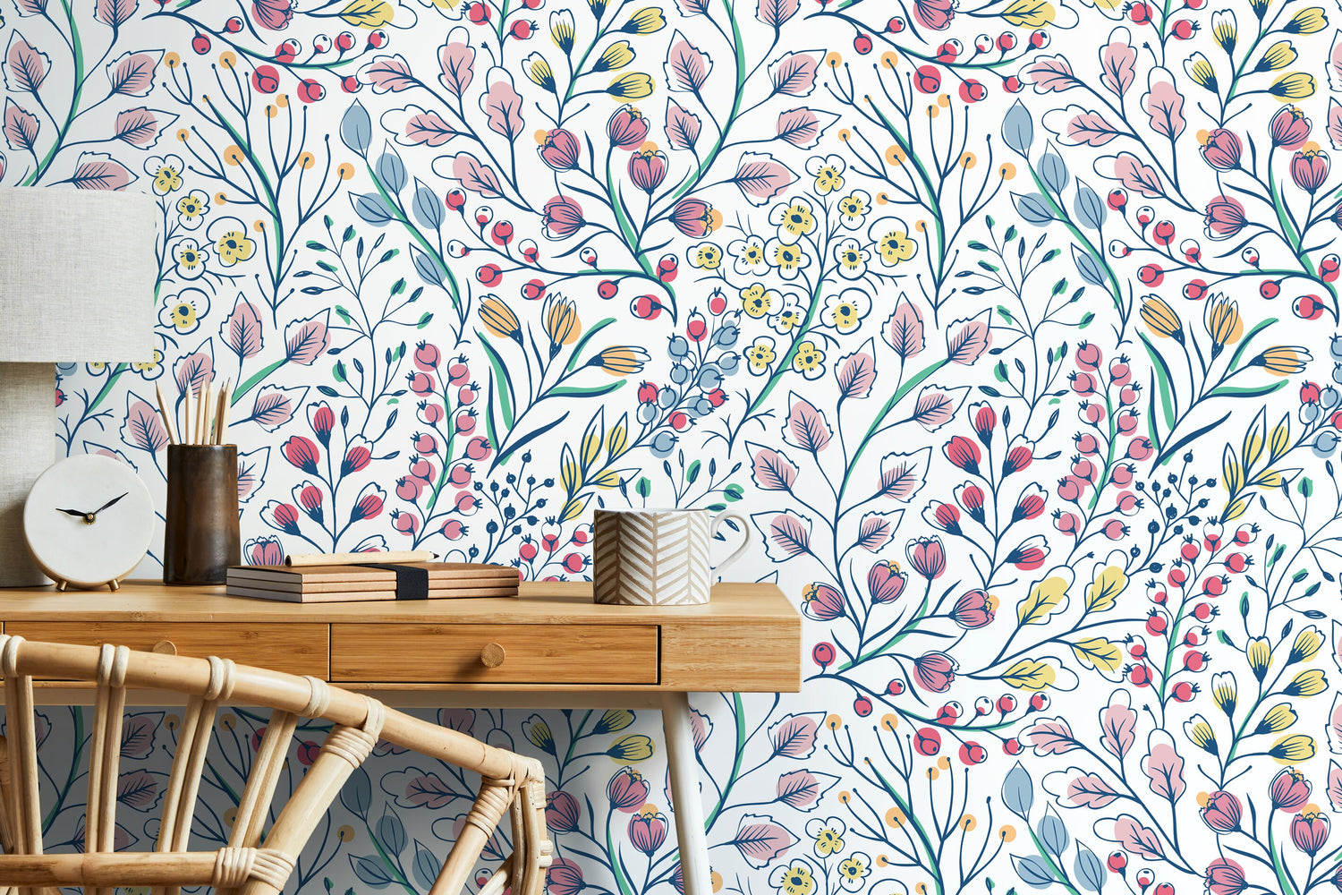 Floral Harmony Wallpaper - D146