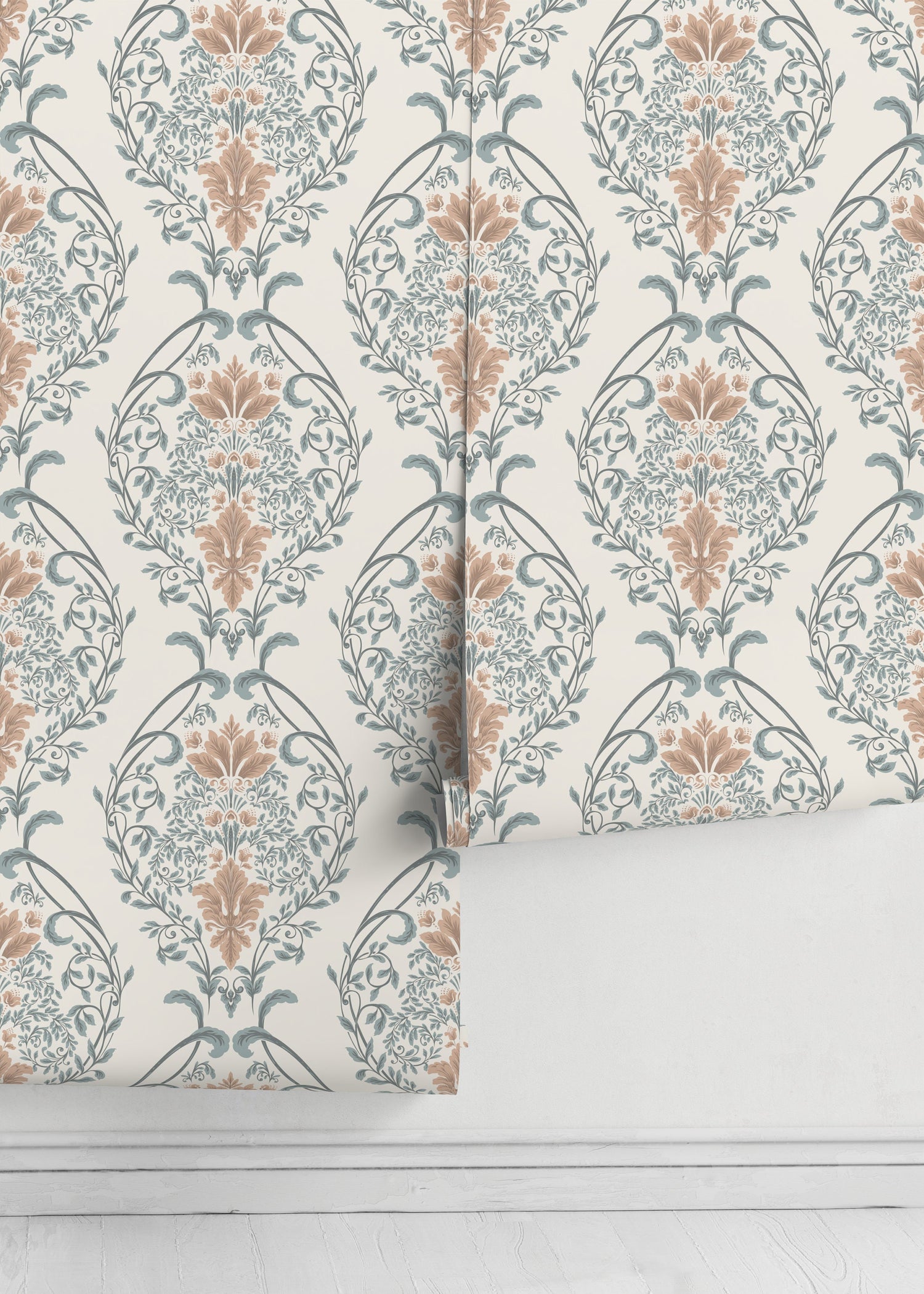 Elegant Floral Symphony Wallpaper - D221