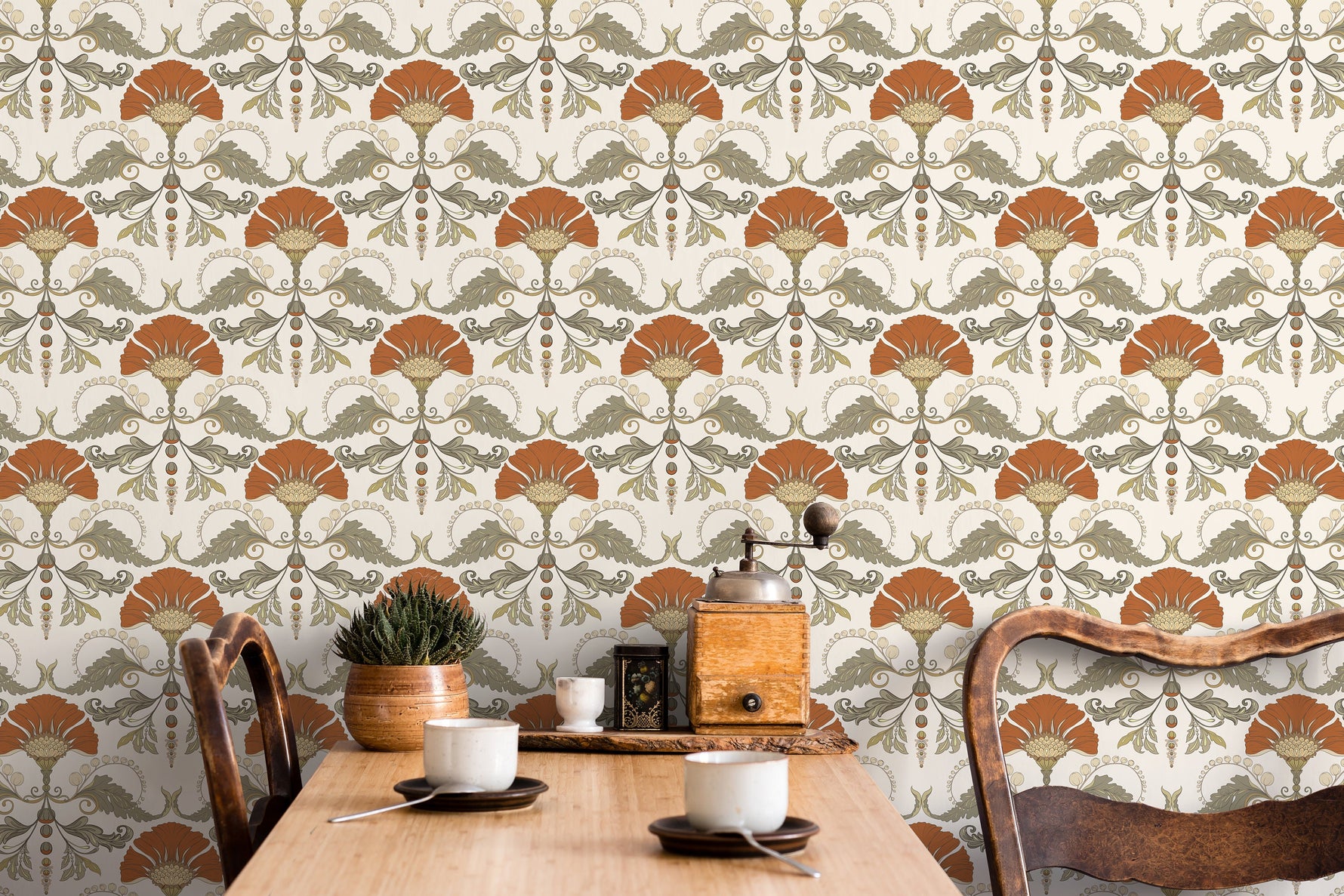 Elegant Floral Artistry Wallpaper - D241