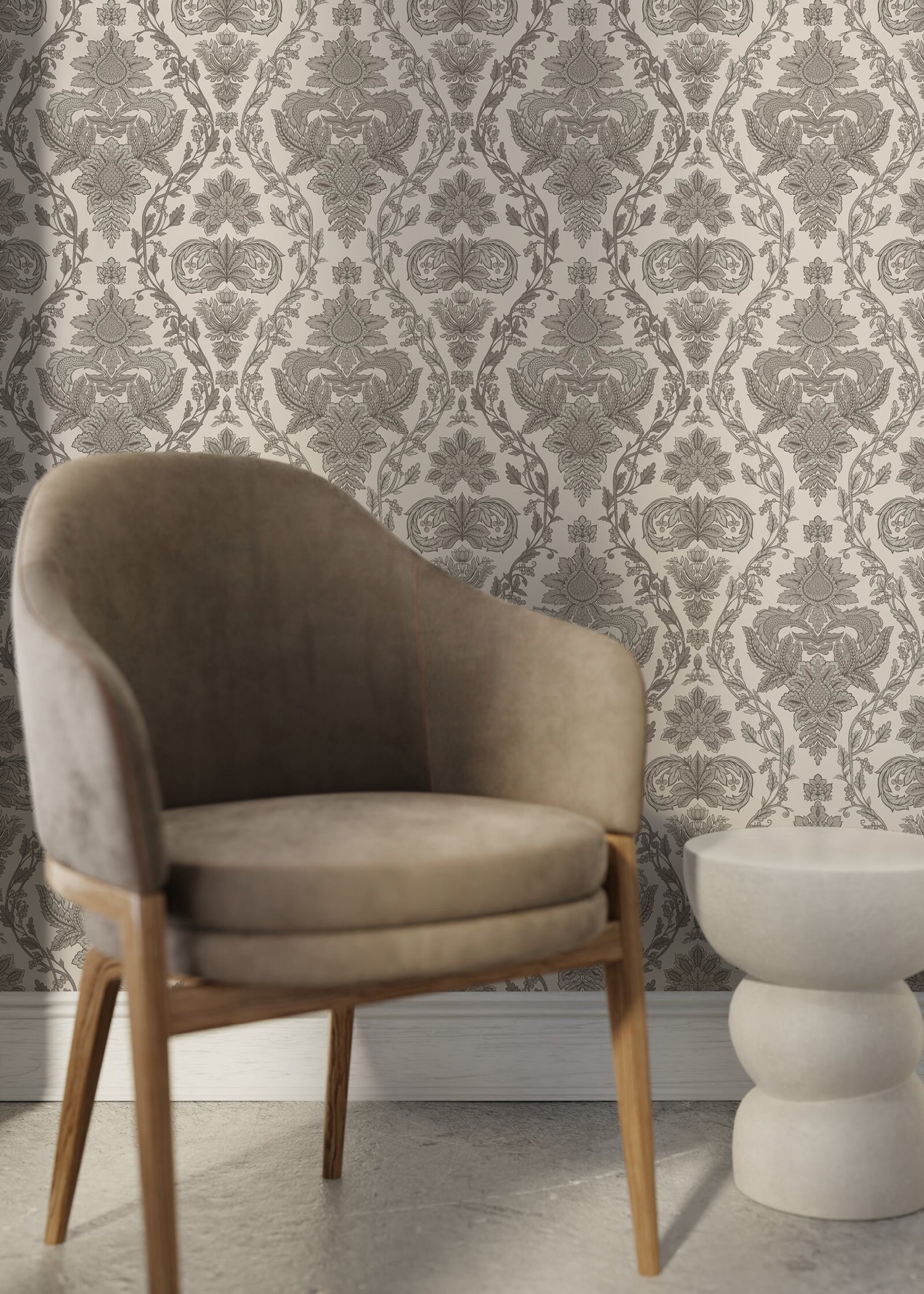 Elegant Victorian Floral Wallpaper - D226