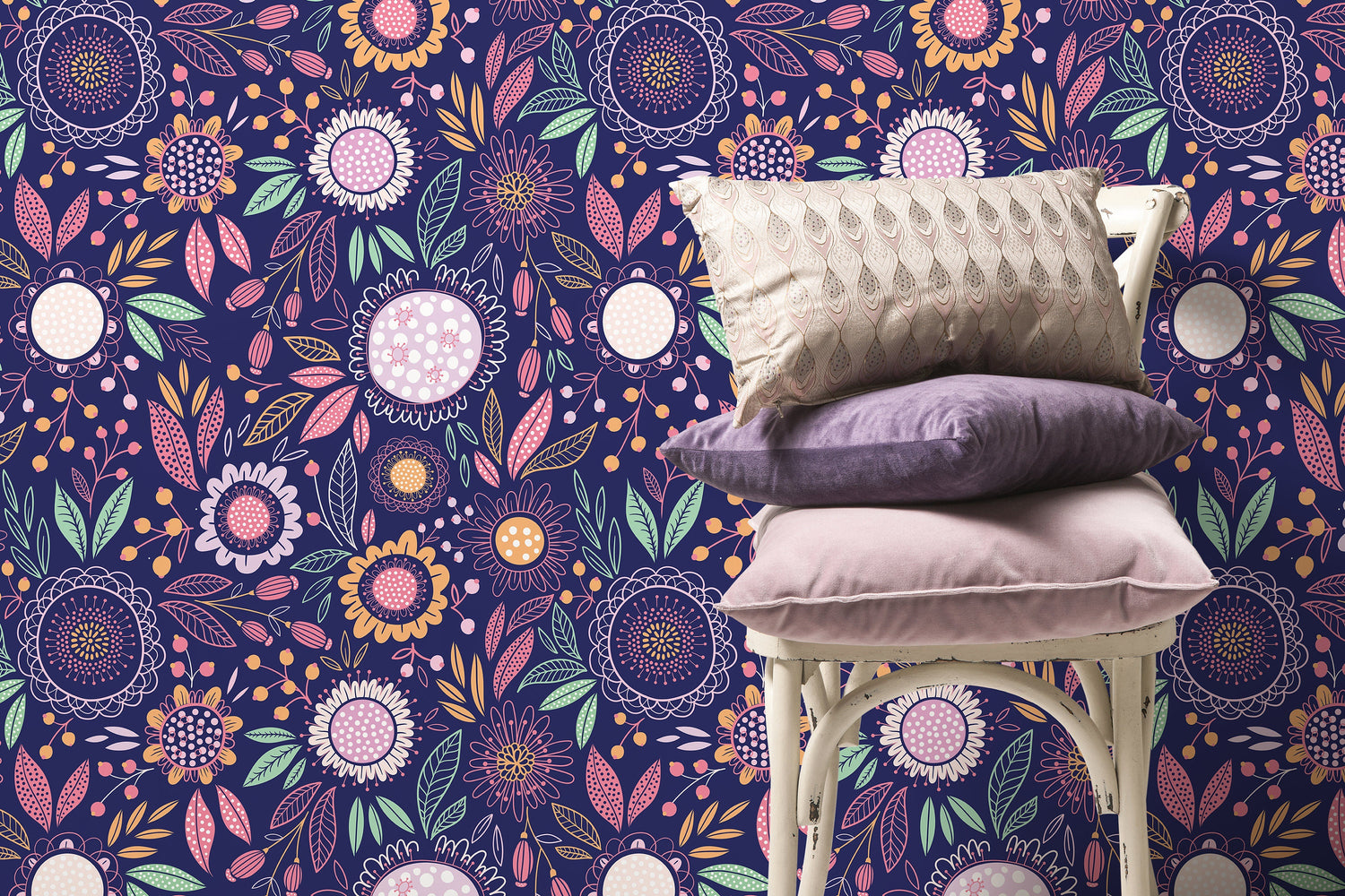 Floral Symphony Wallpaper - D282