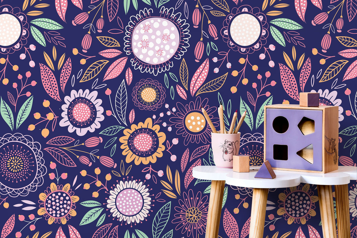 Floral Symphony Wallpaper - D282