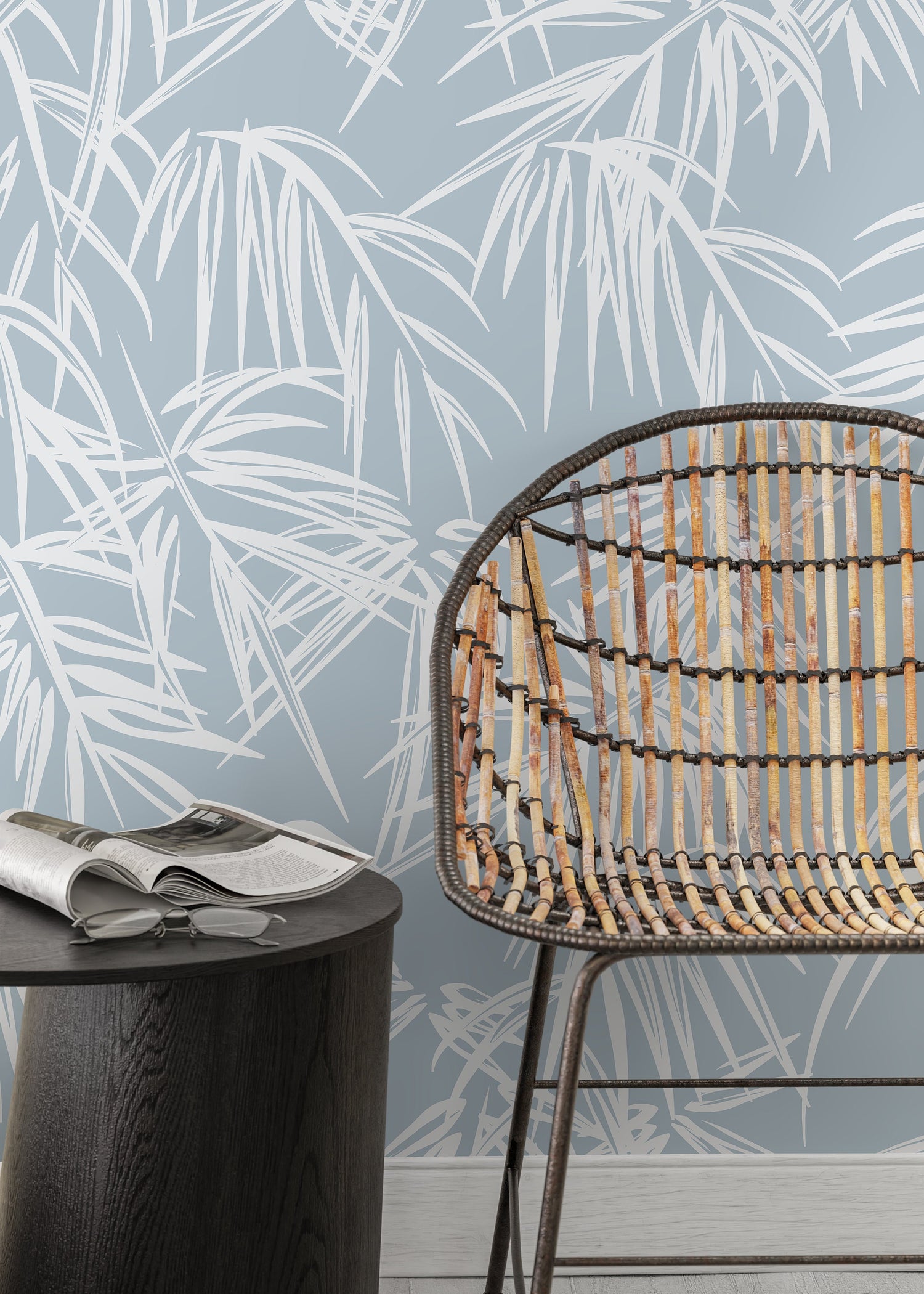 Tropical Bamboo Sketch Wallpaper - D334