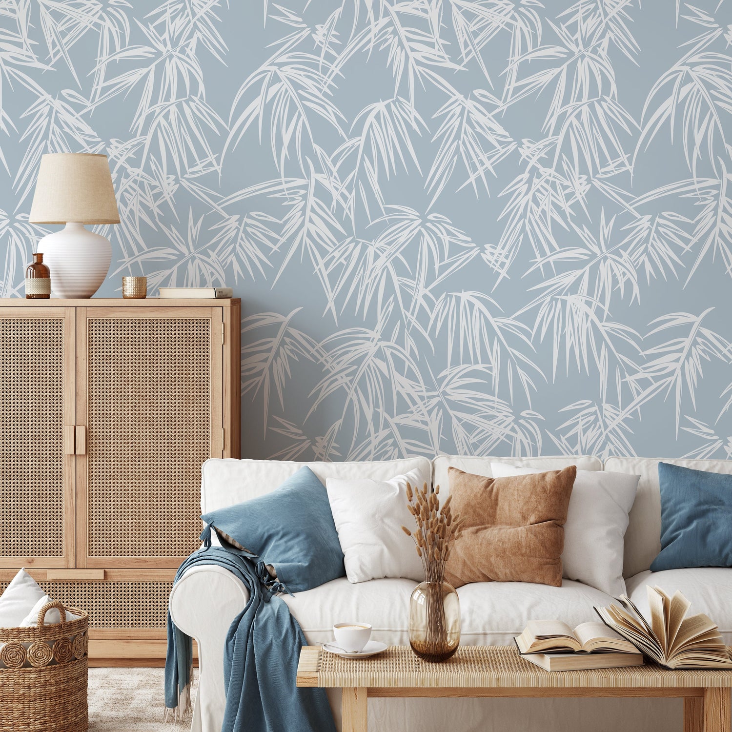 Tropical Bamboo Sketch Wallpaper - D334