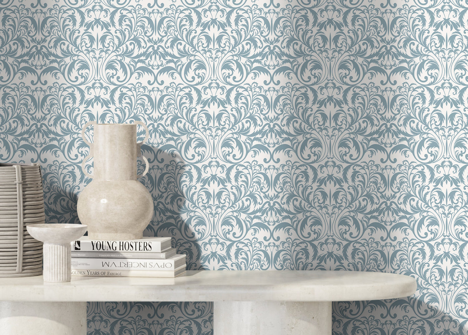 Elegant Victorian Florals Wallpaper - D365