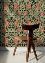 Floral William Morris Wallpaper / Peel and Stick Wallpaper Removable Wallpaper Home Decor Wall Art Wall Decor Room Decor - D300