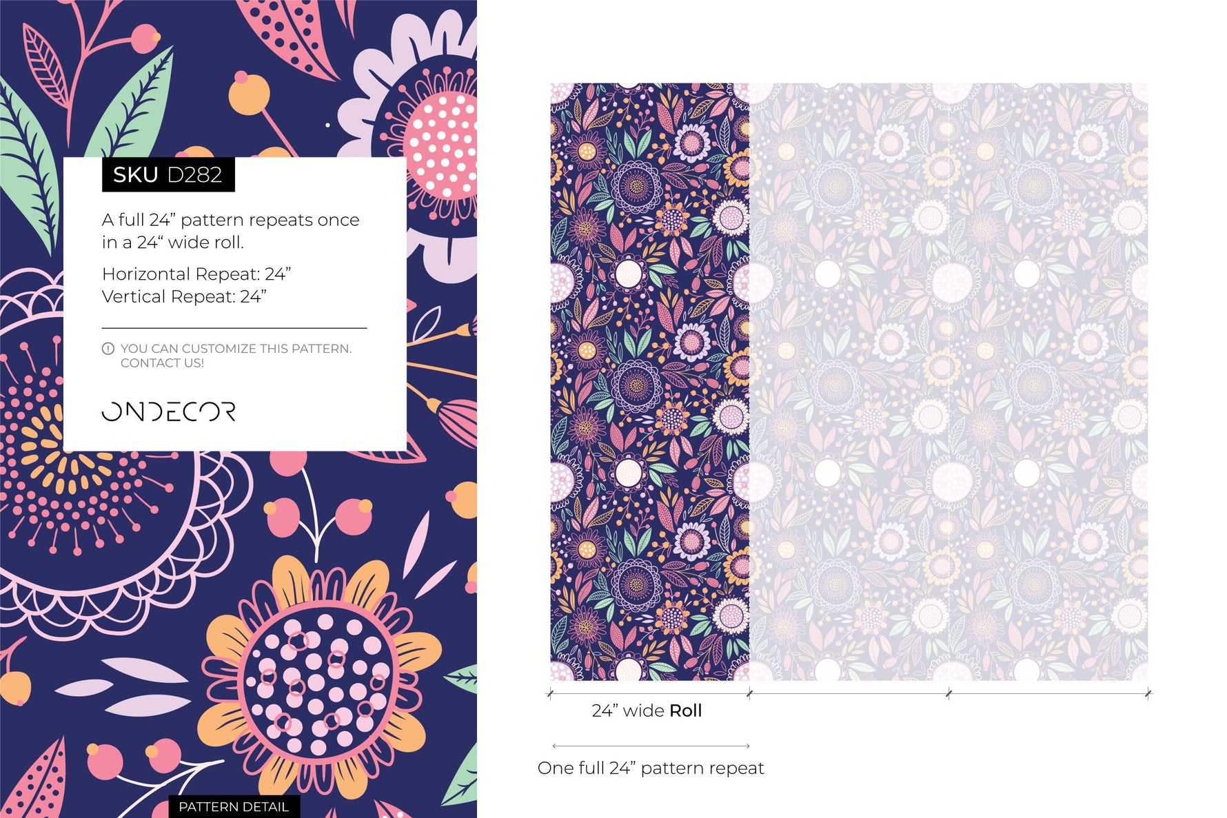 Floral Symphony Wallpaper - D282