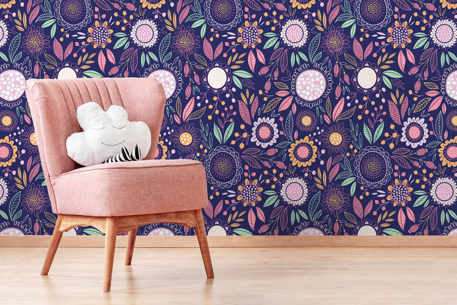 Floral Symphony Wallpaper - D282