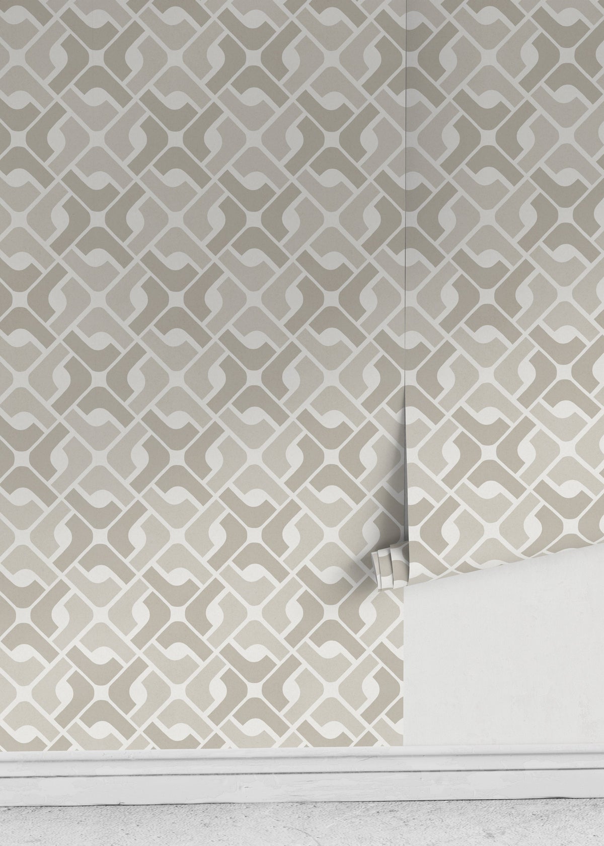 Neutral Geometric Tile Wallpaper / Peel and Stick Wallpaper Removable Wallpaper Home Decor Wall Art Wall Decor Room Decor - D328