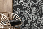 Dark Tropical Wallpaper / Peel and Stick Wallpaper Removable Wallpaper Home Decor Wall Art Wall Decor Room Decor - D336